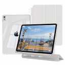 GKABXY Case for iPad Air 11 inch M3/ M2(2025/ 2024), iPad Air 5th/ 4th Generation (2022/ 2020) 10.9 inch with 2-in-1 Sliding Detachable Clear Cover, Protective Soft TPU Frame, Auto Wake/ Sleep (Gray)