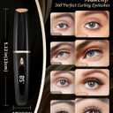 Heated Eyelash Curlers - Eye Lash Curler Heat with Eyelash Comb - Electric Eyelash Curler - Rizador De Pestañasey LED Display 3 Temp Settings USB Charge Natural Curling 24H for Women Makeup Tool Gifts