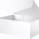 19.2x15.8x7 Inches, Extra Large Gift Box with Lid, Bridesmaid Proposal Box with Magnetic Closure, Giant Gift Box for Clothes and Large Gifts (Glossy White)