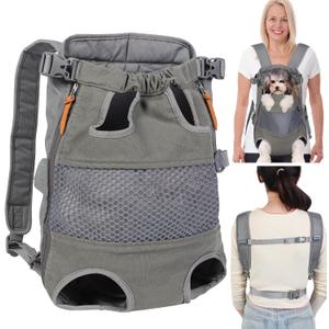 Dog Carrier Backpack - Legs Out Front - Facing Pet Carrier Backpack for Small Medium Large Dogs, Airline Approved Handsa - Canvas Mesh Free Cat Travel Bag