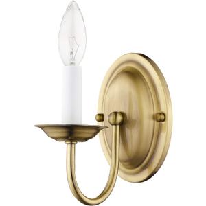 Livex Lighting 4151-01 Wall Sconce with No Shades, Antique Brass, 4.25"W x 7"H