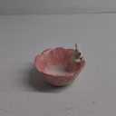 Musaner Rabbit Pattern Salad Bowl Ceramic Cabbage Shaped Bowl Bunny Candy Bowl Easter Ceramic Rabbit Bowl Easter Candy Bowl Snack Appetizers Nut Dish Table Decoration (Pink), 5.9X3.9in