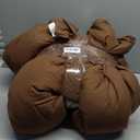 CozyLux Queen Comforter Set Brown, 3 Pieces Solid Breathable Quilted Style Bedding Sets, Luxury Fluffy Soft Bed Set with Down Alternative Comforter for All Season (1 Comforter & 2 Pillowcases)