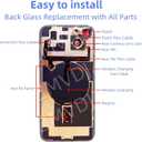 14 Plus Back Glass Replacement with Plate & Flex Cable and All Parts for iPhone 14plus Back Cover Glass (Purple, 6.7 Inch) + Waterproof Tape + Repair Tools (Purple)