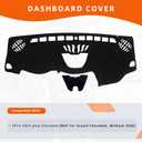 KEYOOG Dashboard Cover Dash Mat Fit for Je-ep Cherokee 2023-2014 (W/o HUD Models,Doesn't Fit Grand Cherokee),Car Dash Board Mat Anti-Glare Carpet,Non-Slip Pad Sunshield Protector (Black)