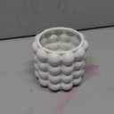 Bubble Vase, White Ceramic Vase, Small Short Vase, Ceramic Flower Vases for Home Decor, Decorative Vases for Living Room, Bedroom, Office, Shelf, Coffee Table, 5 Inches (Medium)