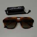livho Trendy Polarized Square Aviator Sunglasses Women Men Square Eyewear Frame, Retro Sun Glasses for Women Men 2025 Shades (Vibrant Brown Tortoise/Brown)