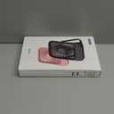 TOPK 2 Pack 5000mAh Portable Desk Fan, Ultra-thin Strong Wind Digital Display 4 Speeds Adjustable Small Quiet Battery Powered Personal Travel Fan for Bedroom, Office, Cruise, Library, Outdoor (Black & Pink)