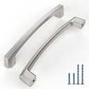 10 Pack 6 Inch(152mm) Kitchen Cabinet Handles Brushed Satin Nickel Cabinet Pulls Kitchen Cabinet Hardware Drawer Pulls for Dresser Cupboard Wardrobe