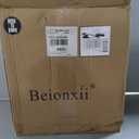 Beionxii Dusk to Dawn Outdoor Post Lights, 21inch Large Exterior Lamp Post Light Pier Mount Lantern with Base, Black Cast Aluminum w/Water Glass - A272P-2PK (NOT Solar, 110-120V AC), Extra Large