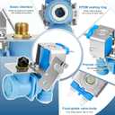 MJX41178908 Refrigerator Water Inlet Valve, Compatible with Kenmore/LG Refrigerators, MJX41178908 Refrigerator Water Inlet Valve Replace 1398828 AP4451762 PS3536019 EAP3536019 5221JA2011J by Cenipar