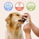 2 x pupwell Puppy Breath Daily Dog Finger Toothbrush for Bad Breath, Removing Plaque and Tartar Buildup Made from Silicone (Slate Blue)