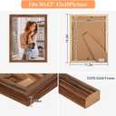 10x13 Wood Frame Brown, Natural Wooden 13x10in Picture Frames, Modern Golden 10 x 13inch Gallery Photo Pic Frame with HD Plexiglass, Horizontal Vertical Wall Mounting Tabletop Display 1Pc