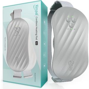 Slimpal Almohadilla trmica para calambres menstruales, elegible para FSA HSA, almohadilla trmica porttil para aliviar el dolor menstrual, cinturn elctrico inalmbrico para espalda, vientre, (Gris)
