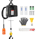 VEVOR 3-in-1 Electric Hoist Winch, 1100lbs 1500W Portable Power Winch Crane, 110V/120V 22.9 ft Lifting Height, 13 ft/min with Manual, Wired and Wireless Remote Control, Overload Protection