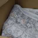 BESBLEE 8x10 Area Rugs for Living Room, Machine Washable Non Slip Vintage Rugs, Low Pile Lightweight Print Rug for Bedroom, Dining Room, Home Office, Light Taupe Brown