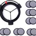 Xcivi Replacement Water Filtration Set - Filter Disk with Frame for Mr. Coffee Brewers, Compatible - 1Disk Frame +12 Filter Disks