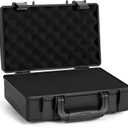 13.6 inch Hard Carrying Case,Shockproof Storage Box with Customizable Foam,Portable Protective Tool Box for Microphone,Recorder,Electronics,Tools,Cameras,Equipment and More,13.6"x8.3"x2.5"