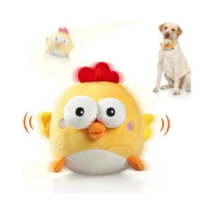 VOXGET Interactive Dog Toy Ball, Rechargeable Jumping Plush Toy with Motion Activation for Small Large Dogs, Squeaky Moving Bouncing Ball for Pets Keep Busy Reduce Boredom, No Loud Music (Puffer)