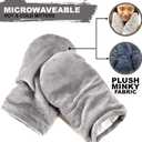 Mars Wellness Heated Microwavable Mittens, Microwave Hand Warmers for Arthritis Pain - Heating Pad for Hand with Flaxseed and Herbs - Charcoal