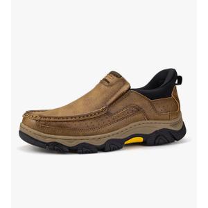 UPIShi Men's Hands Free Slip On Walking Leather Loafers Slip-ins Work Office Dress Casual Outdoor Lightweight Cushioning Shoes 43