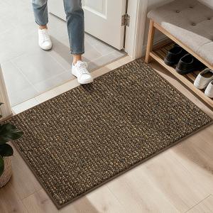 BEQHAUSE 2x3 Entryway Rug Indoor Door Mat Non-Slip Washable, Hallway Rugs Absorbent & Stain Resistant Hall Carpet Runner Rugs for Entryway, Front Door Floor Mats Laundry Room Rugs for Entry, Brown