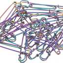 YOKIVE 32 Pcs Safety Pins, Large Metal Sewing Pins | Craft Making, Great for Clothing, Knitting, Sewing (Rainbow, 2.28-Inch)