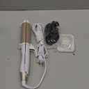 Dual-Voltage Curling Iron: 110V-240V 1 1/2 Inch Ceramic Wide Barrel 2-in-1 Curling Iron for Chin Length Hair - Europe Travel for Soft Curls with Clamp (Gold)