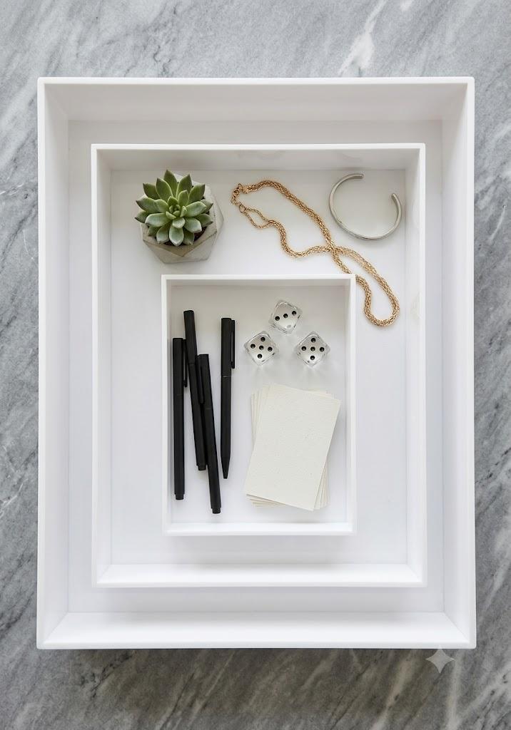 Set of Nested Acrylic Storage Trays