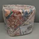 RELEANY Area Rugs 8'x10' Washable Non-Slip, Floral Vintage Distress Print Pattern Medallion Carpet for Living Room Bedroom Dining Room, Light Pink Colorful