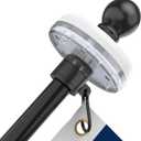 Solar Flag Pole Light, Solar-Powered LED for 5-10FT Flag Poles, Outdoor American Flag Decoration, White