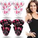 Juexica 4 Pcs Lymphedema Axilla Mastectomy Pillow Cotton Post Breast Surgery Recovery Breast Pillow for Sleeping Mastectomy Underarm Armpit Pain Relief(Pink Ribbon)