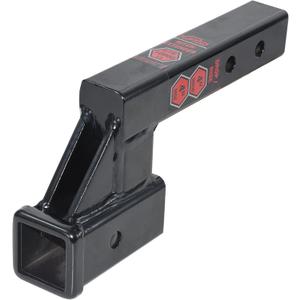 TOPTOW 64122 2-inch Receiver Trailer Hitch Extension Riser with 4.25-inch Rise/Drop, 7" & 9" Extender, 2-inch Solid Shank, 10000lbs Towing Capacity, Anti-Rattle Bolt (4" Drop/Rise)