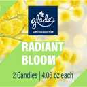 Glade Candles, Radiant Bloom Limited Edition, Fragrance Infused with Essential Oils, 8.16 oz Total, 2 Pack