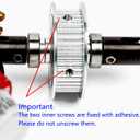 Aluminum Belt Drive System Kit for Arrma 6S 1/8 Typhon&1/7 Infraction/Felony/Limitless F1 V1 | Not for 1/7 F1 V2,Transmission Belt Kit for Center Differential,Drive Train Belt Speed Run Spur Input