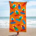 Jay Franco Kids Beach Towel - 100% Cotton Super Soft Absorbent Bath Towel, 28" x 58" Inch Lightweight for Travel, Official Licensed Product, Orange - LEGO