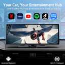 11.26" CarPlay Screen for Car, Built-in N-etflix/YouTube/TikTok, Car Stereo for Apple CarPlay & Android Auto Touchscreen, Voice Control, OTA Update, 1080P Backup Camera Fits All Vehicles