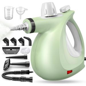 Steam Cleaner, Powerful Pressurized Handheld Steam Cleaner for Home with 11pcs Set, Chemical-Free Multi-Surface Steamer for Effective Cleaning Tile, Grout, Windows, Bathrooms, Kitchens, Upholstery,Car