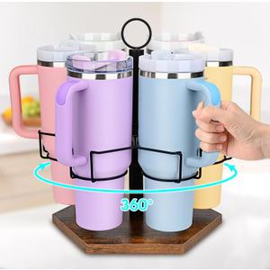 for Stanley Cup Holder Rotatable Tumbler Organizer 30/40oz Water Bottle Organizer Rack for Kitchen Cabinets, Easy-to Carry Kitchen Organizers & Storage for Stanley Cup Accessories