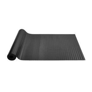 Diamond-Plate Flooring Roll, SBR Rubber Mat, Easy to Clean, Gym & Garage Industry, Black   30" x 60"