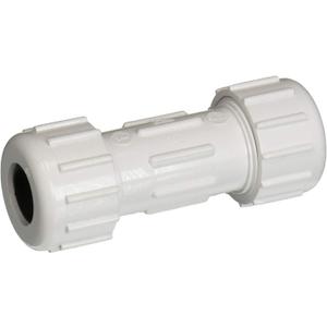 NDS CPC-0500 PVC Compression Coupling, Pipe Connection, IPS Coupling, Compression Fitting, 1/2-Inch IPS UC, White