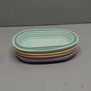 Honeydak 4 Pcs Silicone Bread Proofing Baskets Oval Banneton Basket 10 Inch Collapsible Sourdough Bread Baking Supplies Non-stick Dough Proofing Bowls Containers Oven Safe for Breads Making (Vibrant Color)