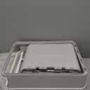 Cat Litter Box with Litter Mat and Scoop, Large Covered Litter Box with Lid, Front Entry Top Exit Kitty Box, Odor Control, Easy to Clean (Grey)