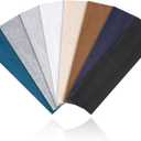 Buyisgle Workout Headbands for Women Non Slip - 8PCS Elastic Sport Head Bands for Women's Hair, Sweat Headband for Athletic Yoga Running Gym (Blue, Dark Gray, Light Gray, White, Khaki, Brown, Navy, Black)