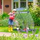 Mini Greenhouse for Indoor Outdoor: Ohuhu Portable Green House with Waterproof Pad for Small Plants Nursery Germination, 36"x36"x42" Light Duty Cover Tent Humidity Dome Seedling Accessory