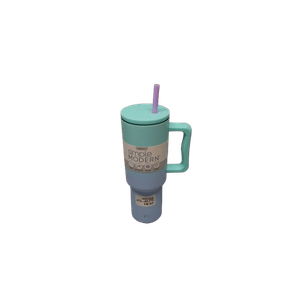 Simple Modern Kids 40 oz Tumbler with Handle and Silicone Straw Lid | Spill Proof and Leak Resistant | Reusable Stainless Steel Bottle | Gift for Kids Boys Girls | Trek Collection | Ocean Water