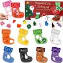 10 Pcs Christmas Toys Magnetic Color Sorting Set, Educational Xmas Stocking Whiteboard Fridge Magnets, Colors Matching Games Sensory Toys for Toddlers Kids Preschool Learning Activities