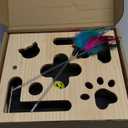 Cat Toys for Indoor Cats - Cat Nail File Box with Interactive Cat Toys, 2026 Upgraded Cat Puzzle Feeder Scratch Puzzle Toy for Indoor Cats, Natural Claw Care (Natural Wood)