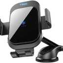 TRON Wireless Car Charger Mount, 15W Fast Charging, Auto-Clamping Dashboard/Windshield/Air Vent Phone Holder for iPhone, Android, not Compatible with Google Pixel