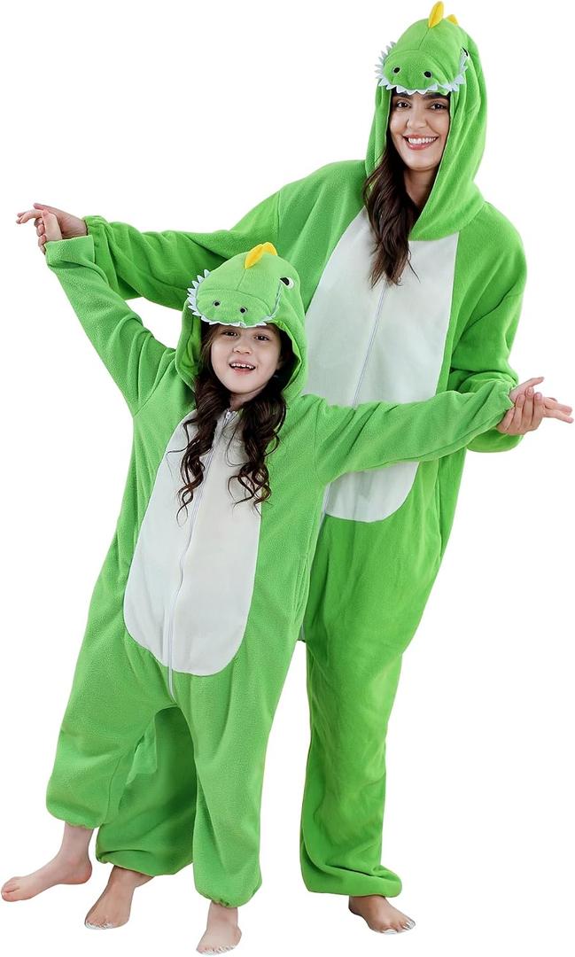 Unisex Adult Children Animal Onesie Pajamas Halloween Cosplay Costume Sleepwear Small